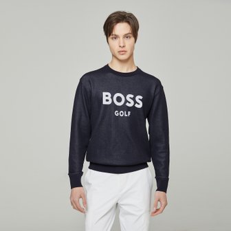 BOSS GOLF [GIFT 100% 증정] 데님라이크 로고 니트 MAN BLACK