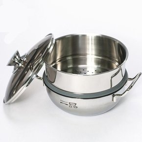 찜솥냄비 키친아트 찜냄비 찜솥 IH 스텐 찜통 찜기 2단 20cm 스텐찜통