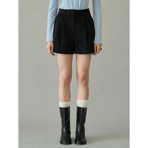 Corduroy short pants_black