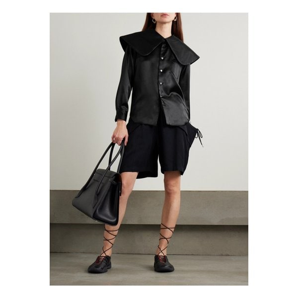 레이어드 새틴 블라우스 블랙 1647597358553805