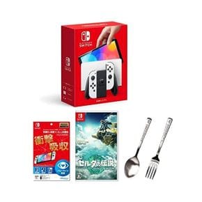 일본 닌텐도 조이콘 동시 구입 특전 스테인리스 칼 붙이 포크 첨부Nintendo Switch유기 EL 모델