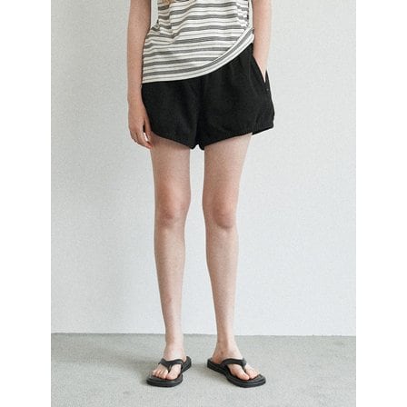 얀13 BASIC BANDING SHORT PANTS_BLACK