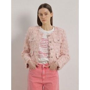 FLAP POCKET HAIR JACKET (PINK)