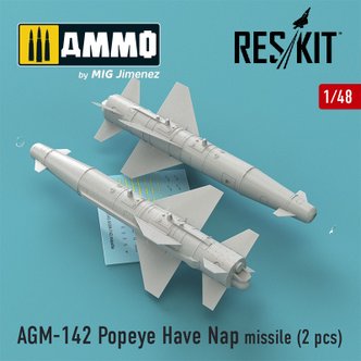 MIG AMMO CGRS48-0146 1대48 AGM-142 팝아이 헤브 냅 미사일 - 2개 포함 F-4, F-15, F-16, F-111용