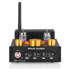 Douk Audio X1 GE5654 진공관 앰프 턴테이블용 MM 포노 앰프 블루투스 5.0 160W*2