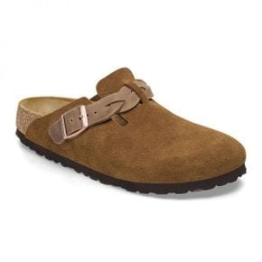 우먼 Birkenstock 보스턴 Braided 스웨이드 - 밍크 1026665