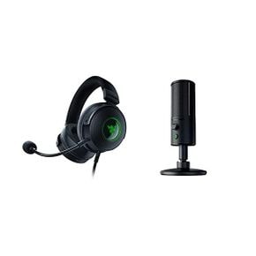 미국 레이저 세이렌 Razer Kraken V3 HyperSense Wired USB Gaming Headset Seiren X Streaming