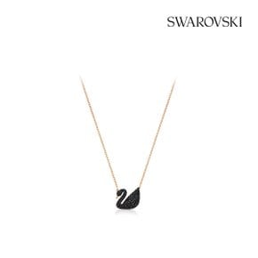 [본사정품/쇼핑백증정] Iconic Swan 로즈골드 블랙 네크리스 5204134