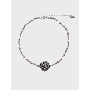 CANDY BALL ROSE CHOKER (LAVENDER)