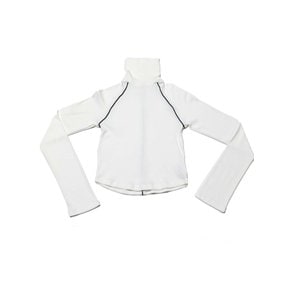 파이핑 터틀넥 티셔츠 화이트 Piping Turtleneck Tshirts