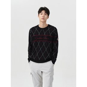 (남성) Argyle Crewneck Sweater G4WAW26001BKX
