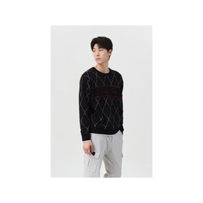 (남성) Argyle Crewneck Sweater G4WAW26001BKX