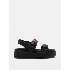 Bigmona Quilted Flatform Sandals - 블랙 9588996