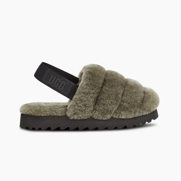 UGG [해외] 어그 여성 SUPER FLUFF SLIPPER 올리브