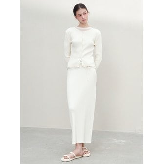 제이리움 레일라 리브드 스커트 아이보리