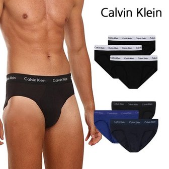 Calvin Klein [하프클럽/캘빈클라인 언더웨어]캘빈클라인 언더웨어 남자 삼각 팬티 3개세트 힙 브리프 3종택1