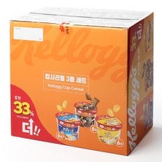 글로벌푸드 켈로그 컵시리얼 (콘푸로스트,첵스초코,아몬드푸레이크) 720g - 18개입