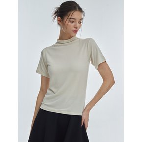 Half-Turtleneck Short-Sleeve [Ivory]