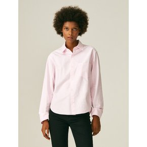 SLEEVE BUTTON-UP OXFORD SHIRT_LIGHT PINK