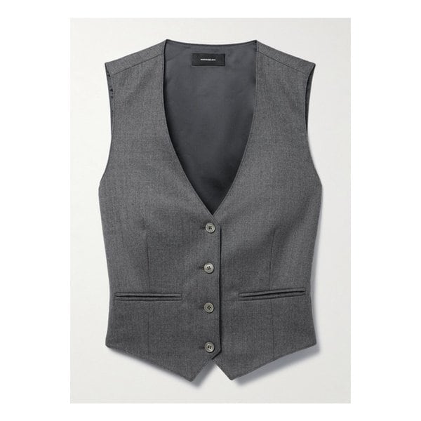 워드로브 NYC 크롭 울 트윌 베스트 차콜 1647597315068729