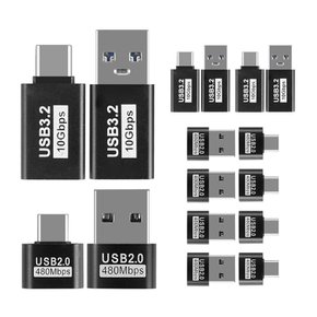 C타입 충전 젠더 16개 세트 / 충전 데이터싱크 USB3.2 USB2.0 CtoA AtoC