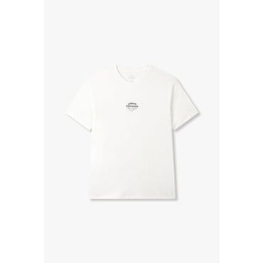 ARMANI EXCHANGE 남성 자수 로고 숏 슬리브 티셔츠( A415130113) 화이트
