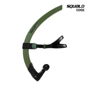 스쿠알로 SQUALO 센터스노클 엣지 FO-2 일체형 수영 강습용 훈련 연습용품 카키