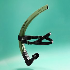 스쿠알로 SQUALO 센터스노클 엣지 FO-2 일체형 수영 강습용 훈련 연습용품 카키