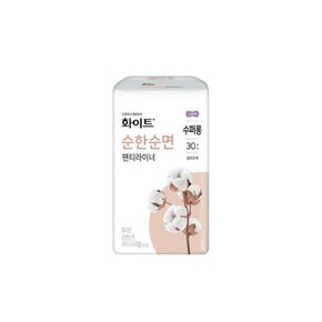 화이트 순한순면 팬티라이너 수퍼롱 생리대 30입x6개