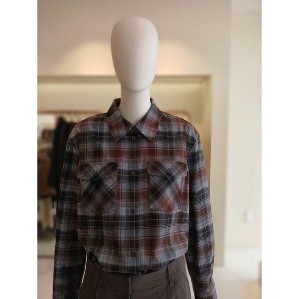 [여주점] 씨씨콜렉트 체크포켓카라셔츠E254msc134