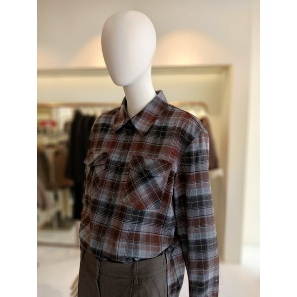 [여주점] 씨씨콜렉트 체크포켓카라셔츠E254msc134