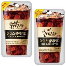 아이스 롯데 칸타타 아이스 블랙커피 230ml 20팩 파우치 칸타타 아이