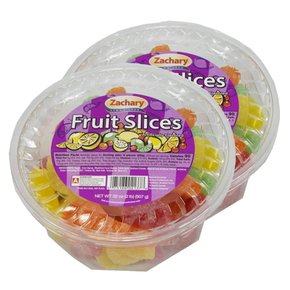 재커리 후르트 슬라이스 젤리 Zachary Assorted Fruit Slices 907g 2개