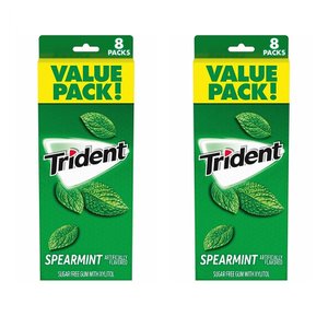  [해외직구]트라이던트 스피어민트 무설탕 껌 14피스 8팩 2박스/ Trident Spearmint Sugar Free Gum