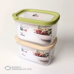 소담직사각 밀폐용기 2호 베이지