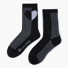 [여주점] 여성 체크패턴 자카드 미들 삭스 GQ122LSO23 BLCK