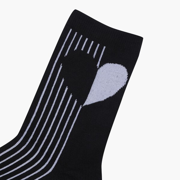 [여주점] 여성 체크패턴 자카드 미들 삭스 GQ122LSO23 BLCK