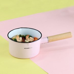 쿠헨바움 인덕션 법랑 밀크팬 14cm (핑크)