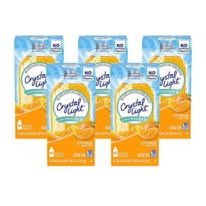 [해외직구]크리스탈라이트 감귤 스틱 카페인 10입 5팩 Crystal Light Drink Mix Citrus Caffeine 0.9oz