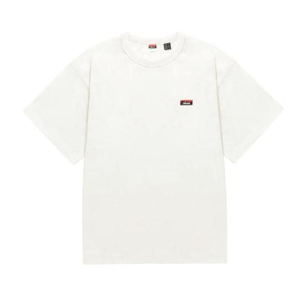 확대된 대표 난가 반팔 티셔츠 ECOHYBRIDBOXLOGOEMBROIDERYTEE WHITE DOM