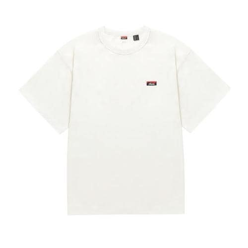 난가 반팔 티셔츠 ECOHYBRIDBOXLOGOEMBROIDERYTEE WHITE DOM