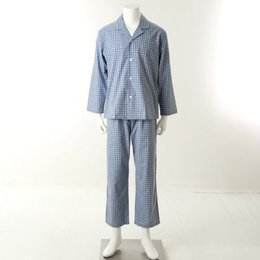 와코루 살루트 선염면 200수 체크 남성잠옷(WPA2473M)