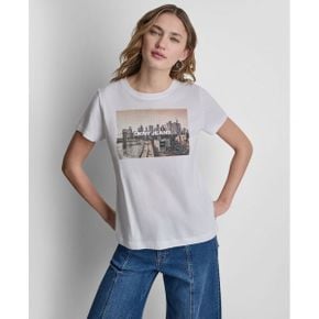 진 우먼 Short-Sleeve 티셔츠 - 화이트 Italian 클레이 26580997 1392832