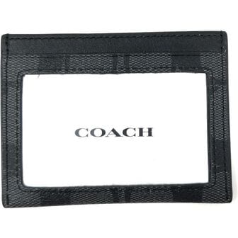  영국 코치 지갑 COACH Mens Slim ID Card Case Charcoal/블랙 1744685