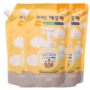 아이깨끗해 순향 파우더 600ml x 3개 캡형 리필