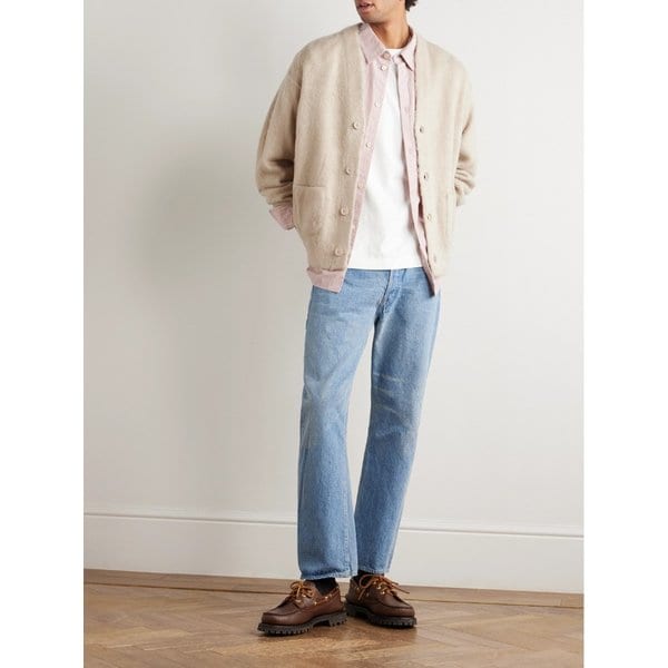 레미 릴리프 브러시드 니트 가디건 46376663162921072