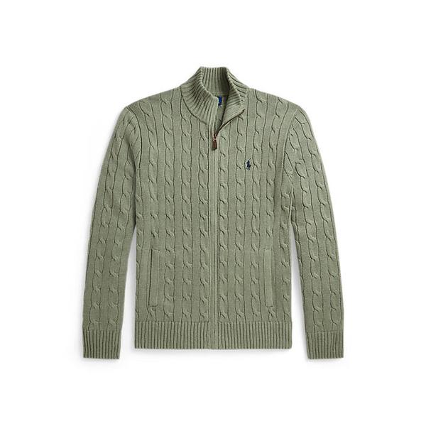 남성 케이블 니트 코튼 풀 지퍼 스웨터(MNPOSWE16822461300)