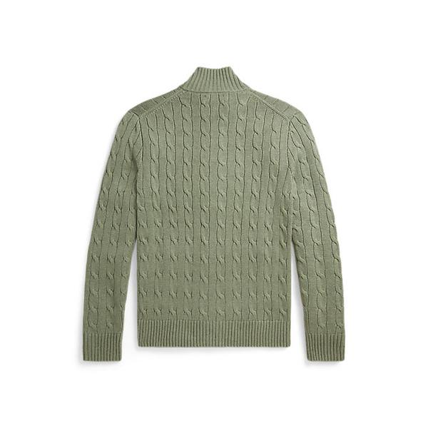 남성 케이블 니트 코튼 풀 지퍼 스웨터(MNPOSWE16822461300)