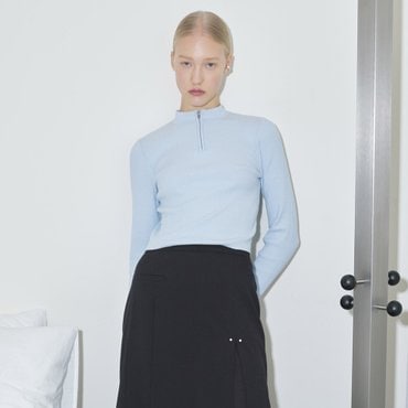 레이브 Neck Zipper Knit in L_Blue VK4SP063-AM
