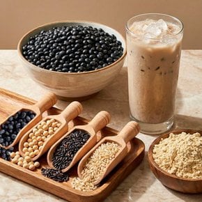 헬로우그린 세척해서 볶은 국내산 통곡물 오곡미숫가루 250g(통) 국산 서리태 50%, 쥐눈이콩, 백태, 흑미, 현미